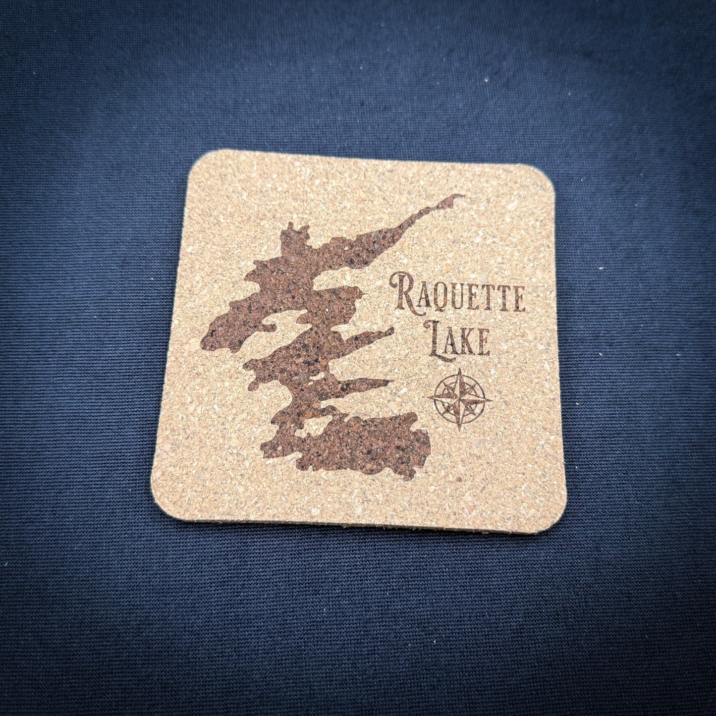 Make My Lake - 4" Square Cork Coaster