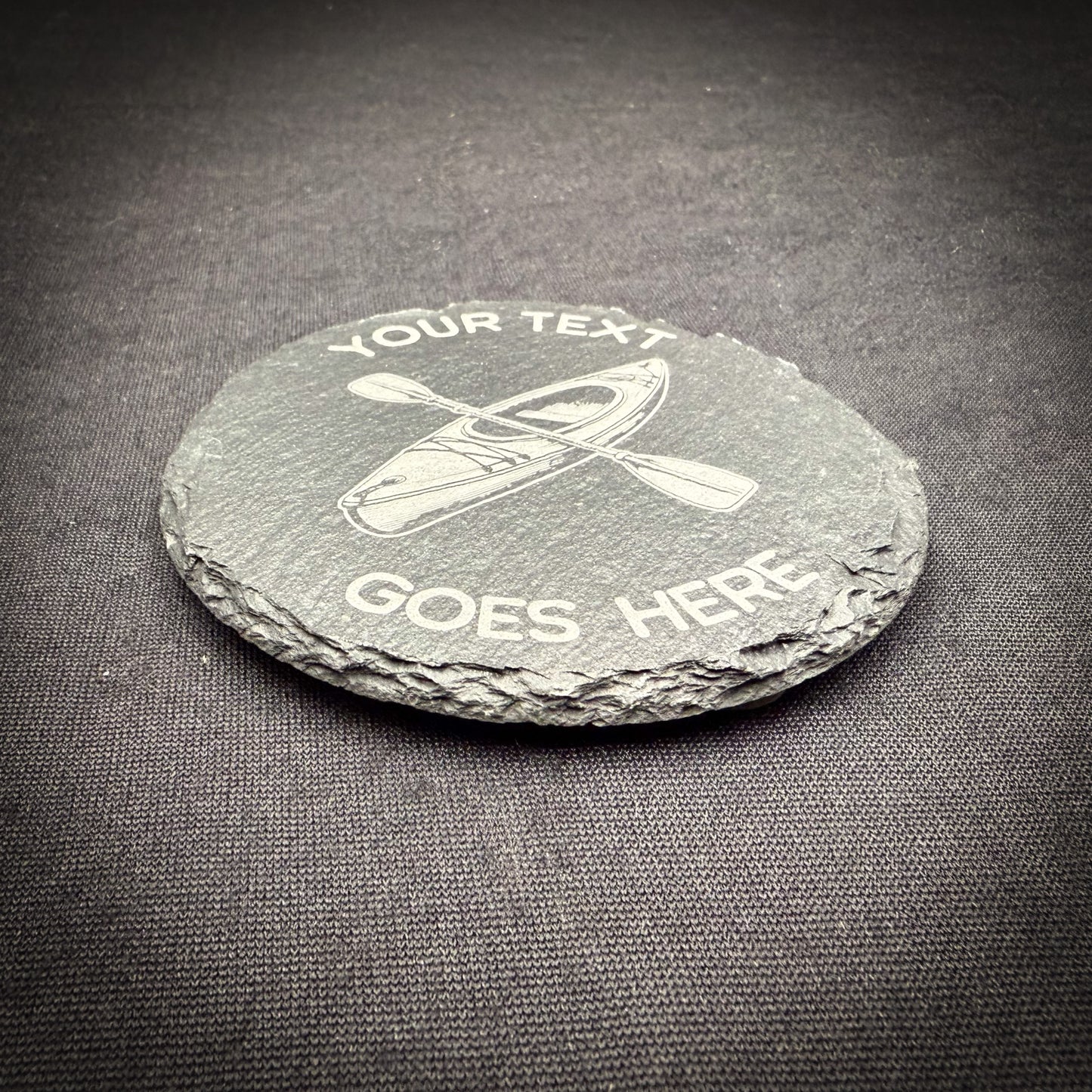 Kayak Custom Coaster - 4" Square Slate Coaster