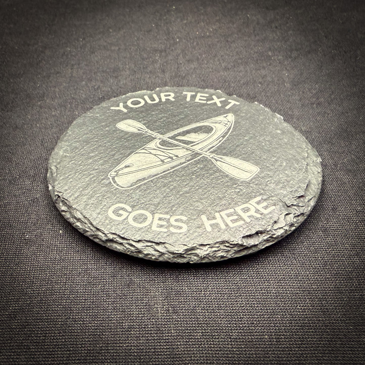 Kayak Custom Coaster - 4" Square Slate Coaster