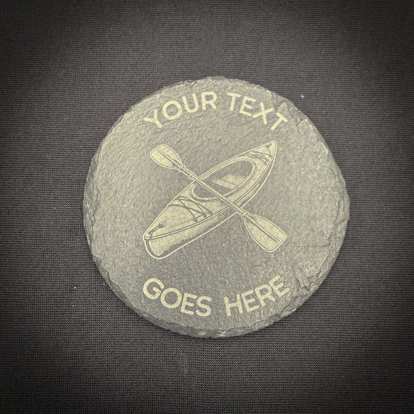 Kayak Custom Coaster - 4" Square Slate Coaster