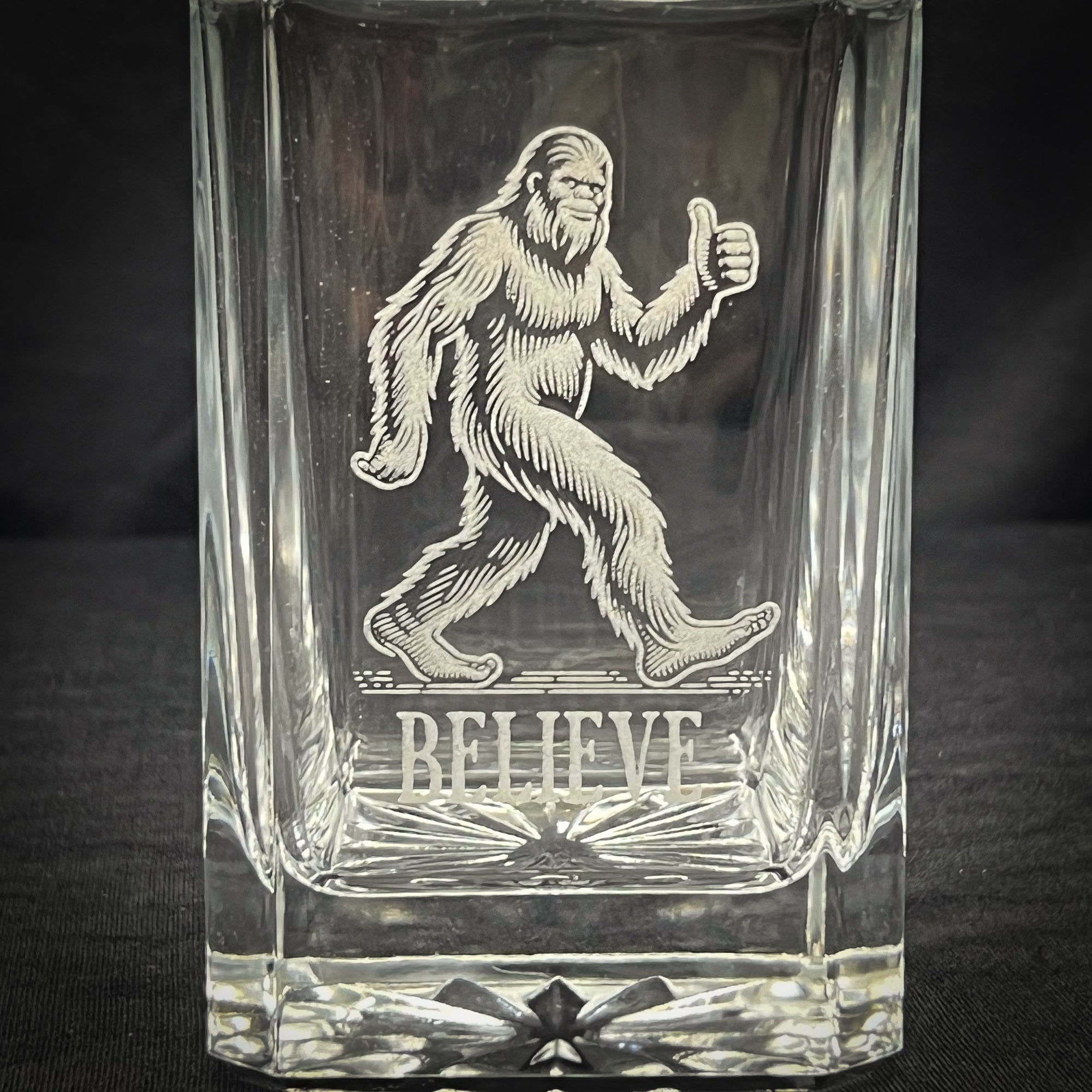 Bigfoot Believe - etched 750ml Whiskey Decanter