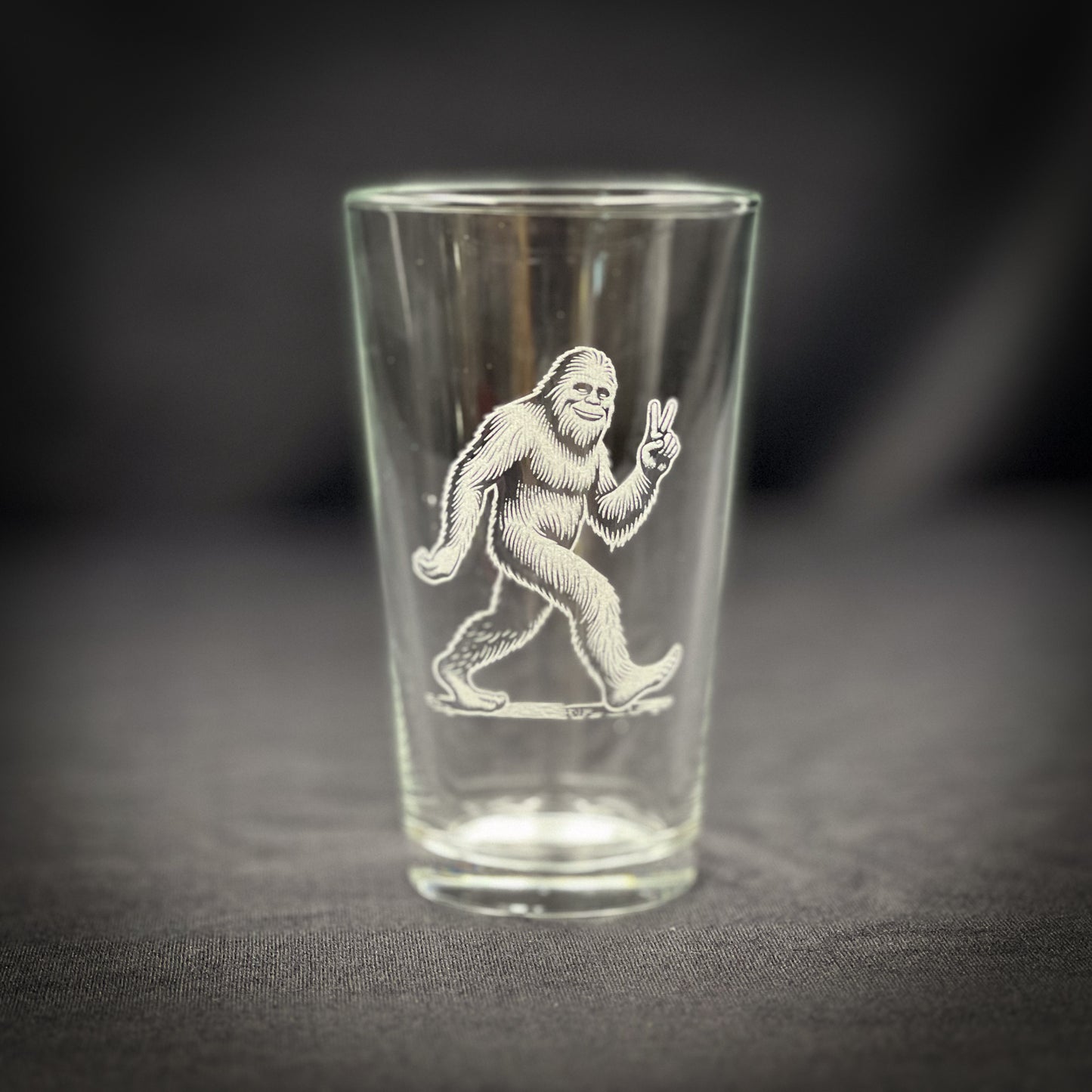 Bigfoot Peace Out! - Pint glass