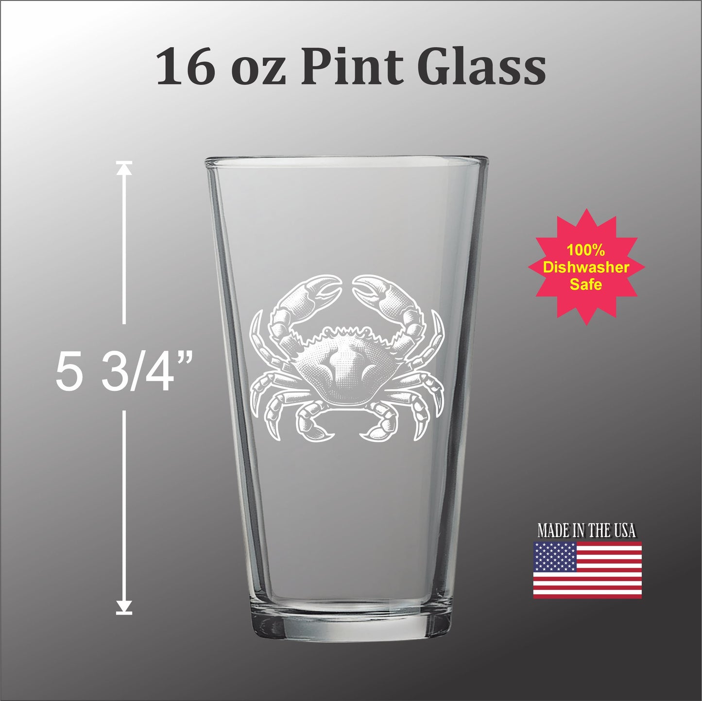 Blue Crab - Pint glass