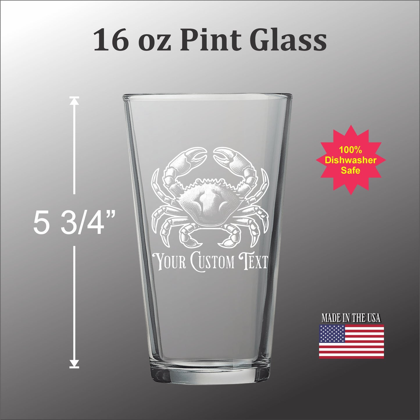 Blue Crab - Pint glass