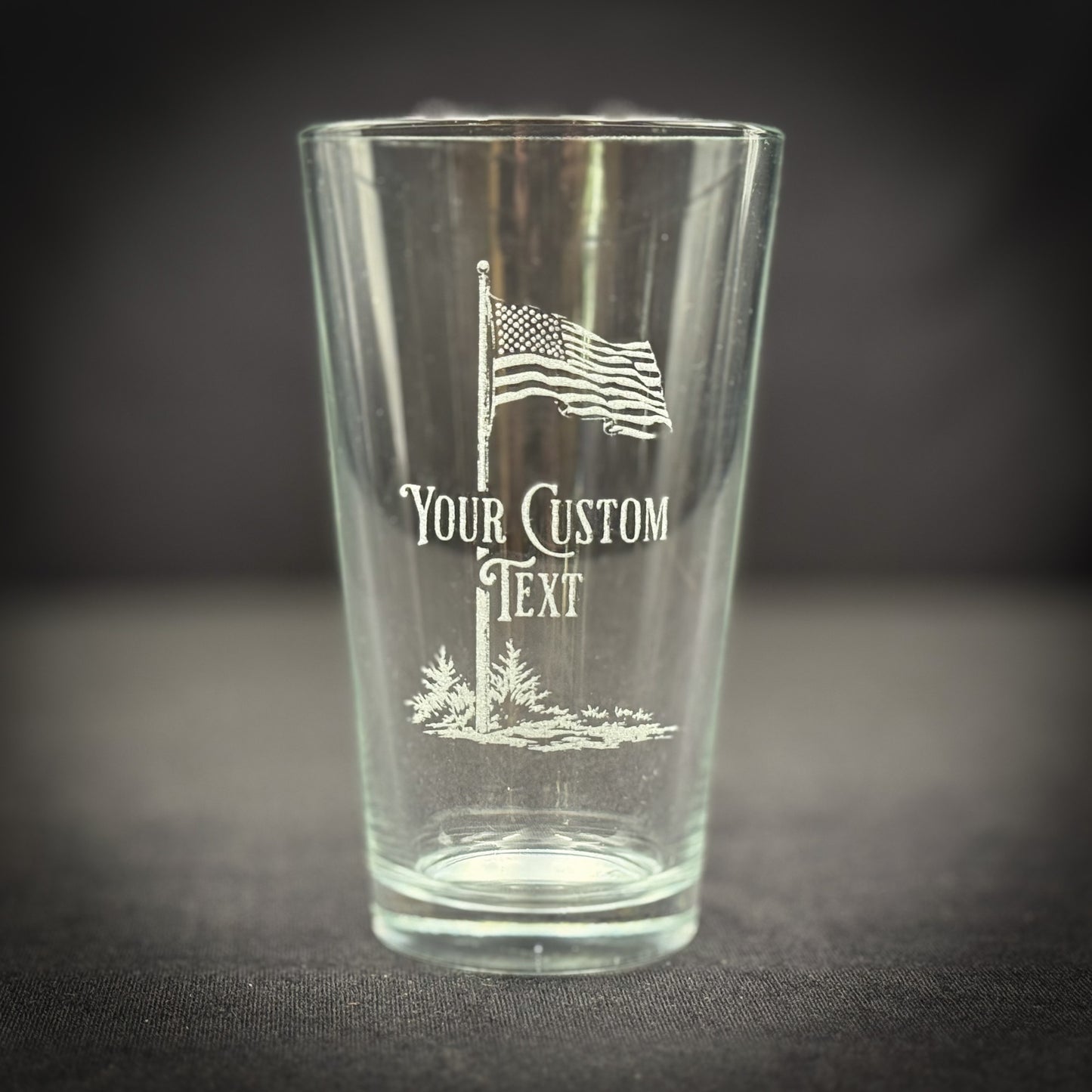 American Flag Customizable - Pint glass