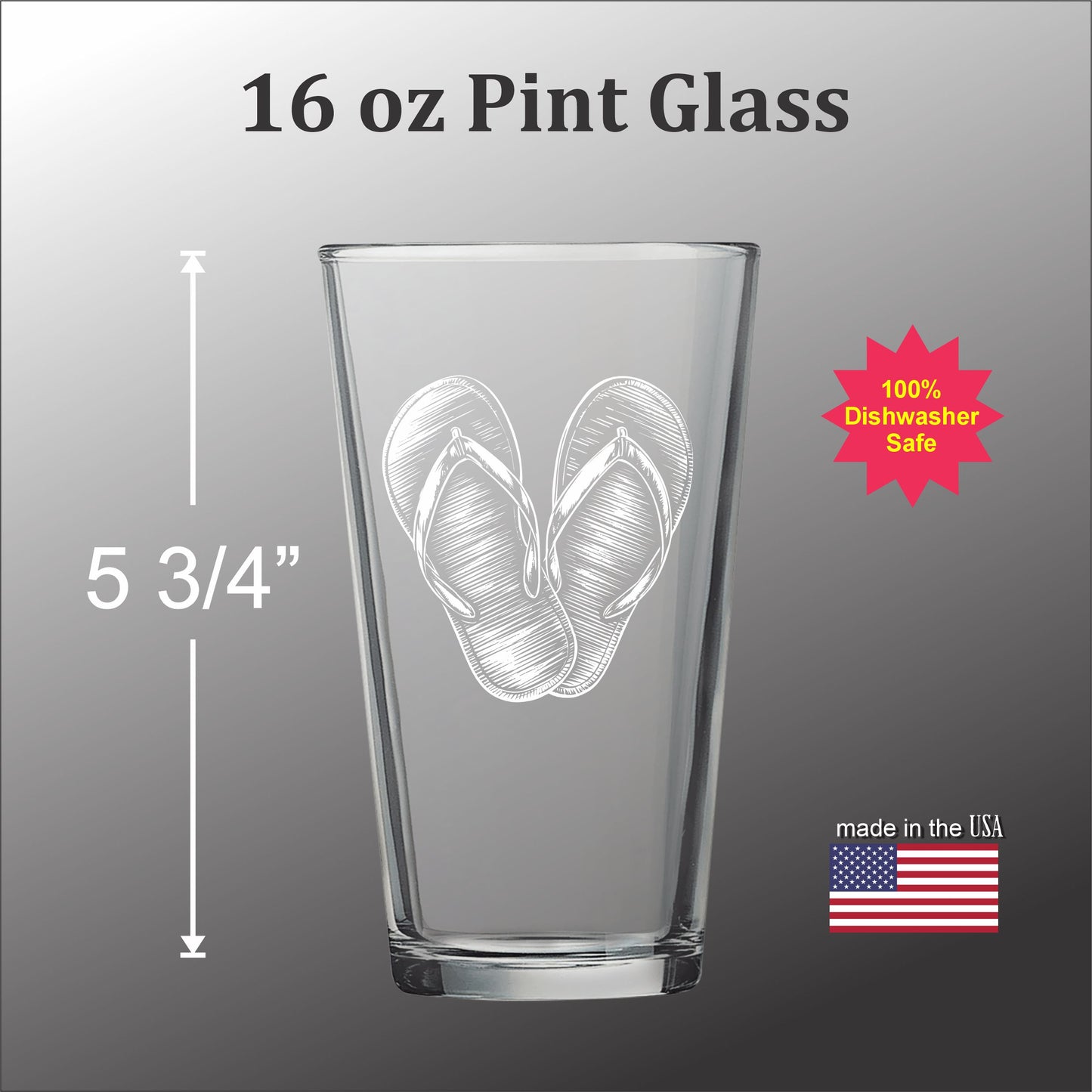 Flip Flops - Pint glass