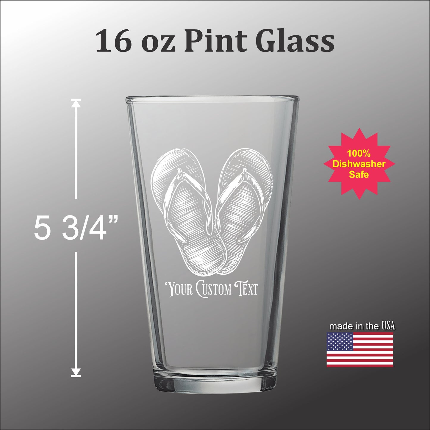 Flip Flops - Pint glass