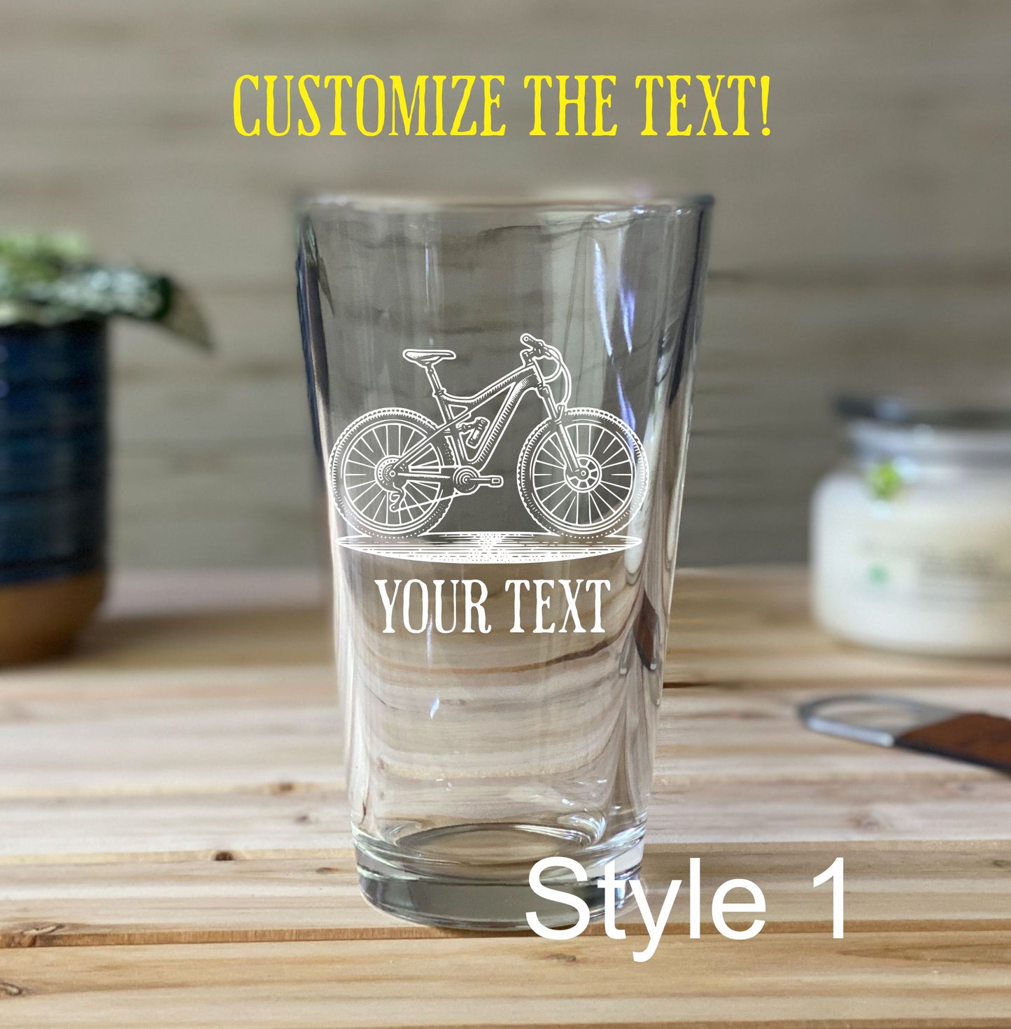 Mountain Bike 2 Customizable - Pint glass