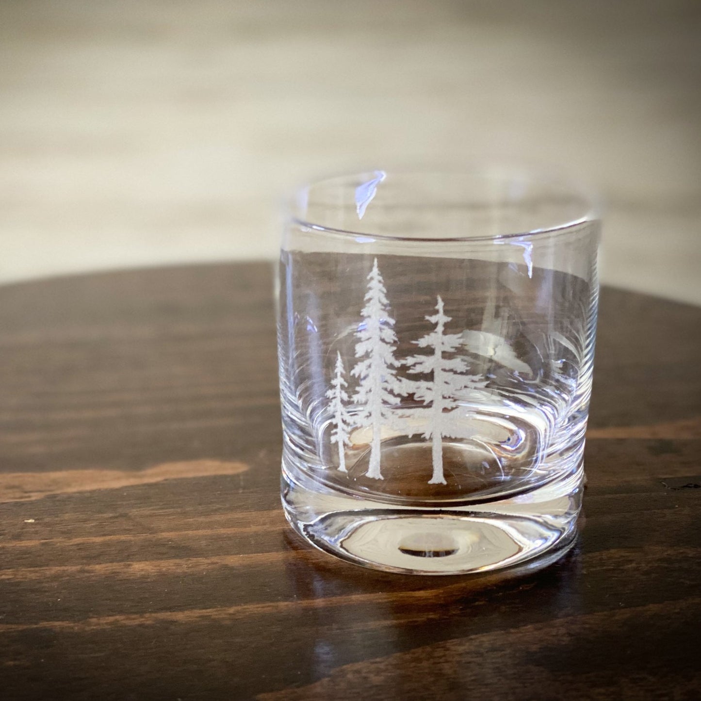 3 Trees  - Etched 10.25 oz Rocks Glass