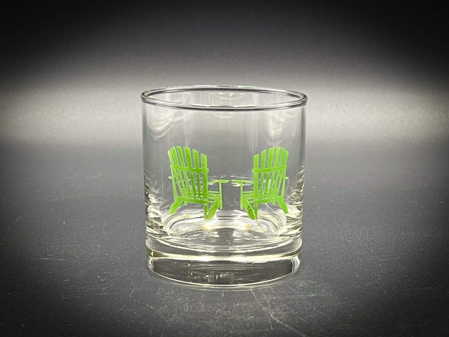 Adirondack Chairs Engraved and Painted - 10.25 oz Rocks Glass
