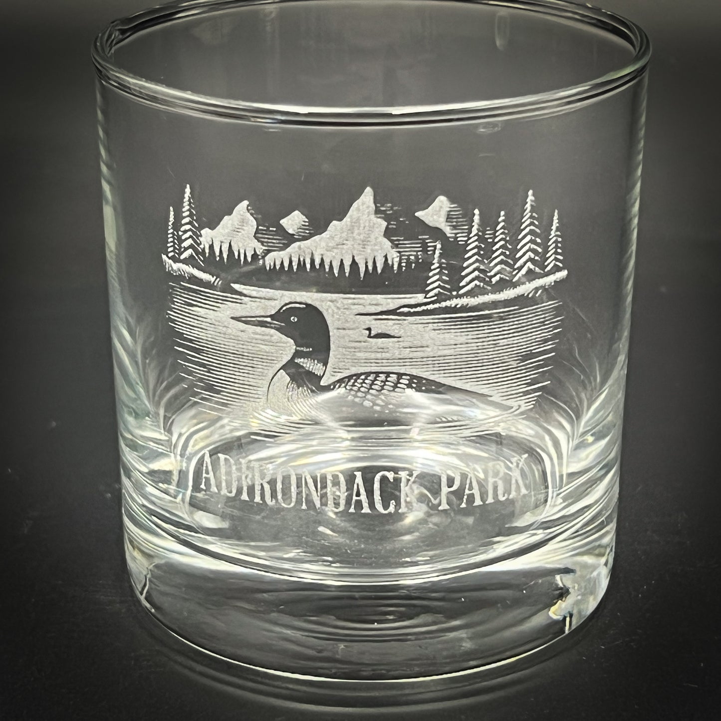 Loon on a Lake 10 oz Old Fashioned