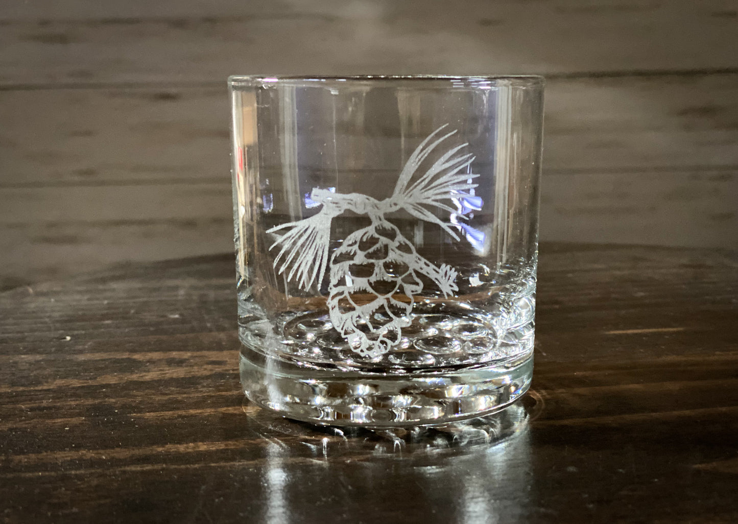 Pinecone 10.25 oz Knob Rocks Glass
