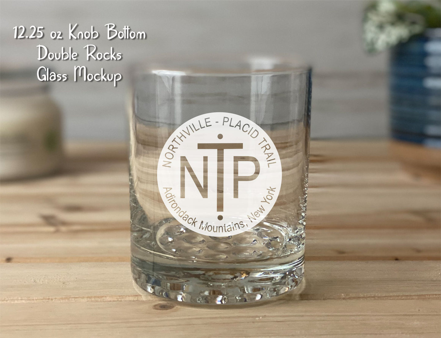 NTP Trail Marker Double Knob Rocks Glass