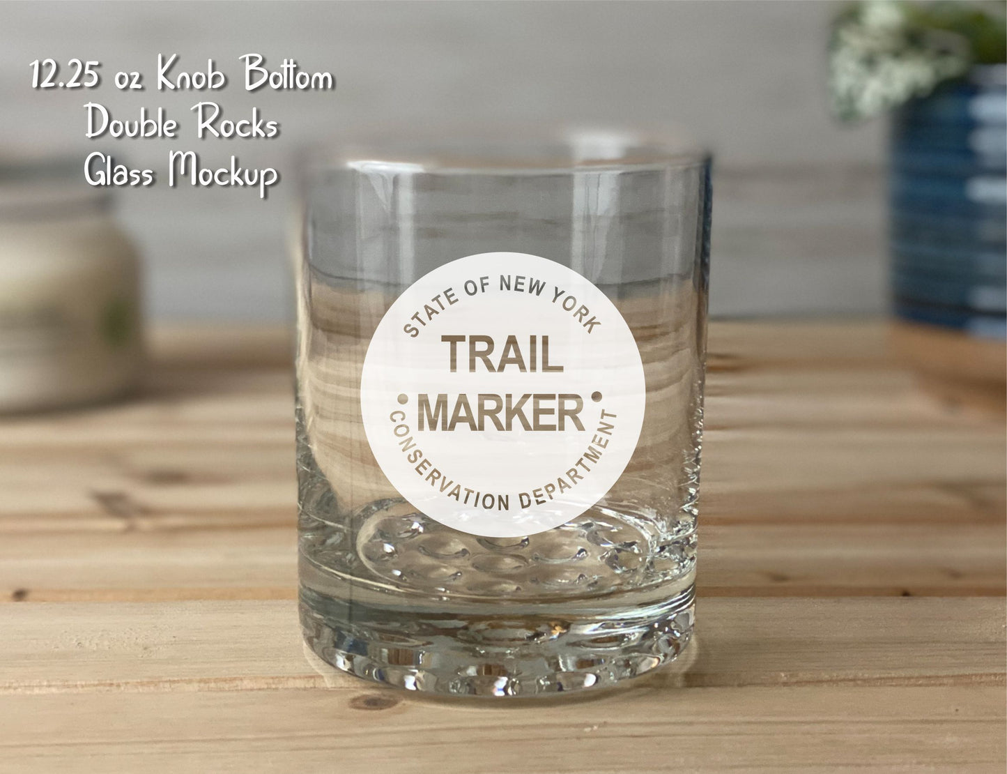 Adirondack Park Trail Marker - 12.25 oz Double Rocks Glass