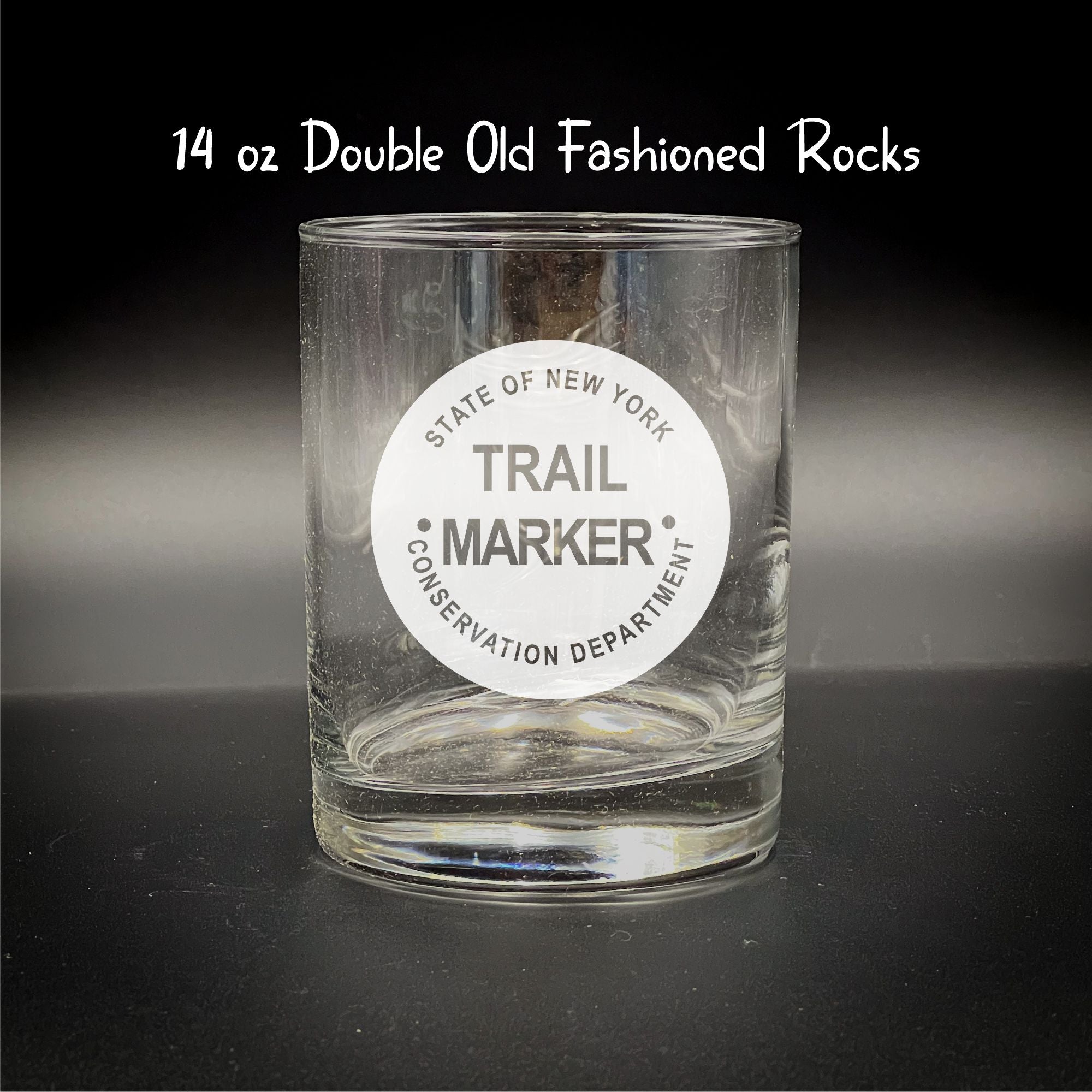 Trail Marker - 14 oz Double Rocks Glass