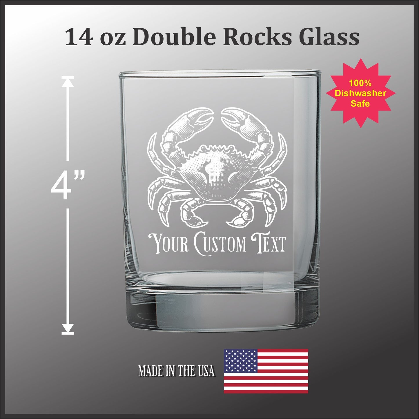 Blue Crab - 14 oz Double Old Fashioned