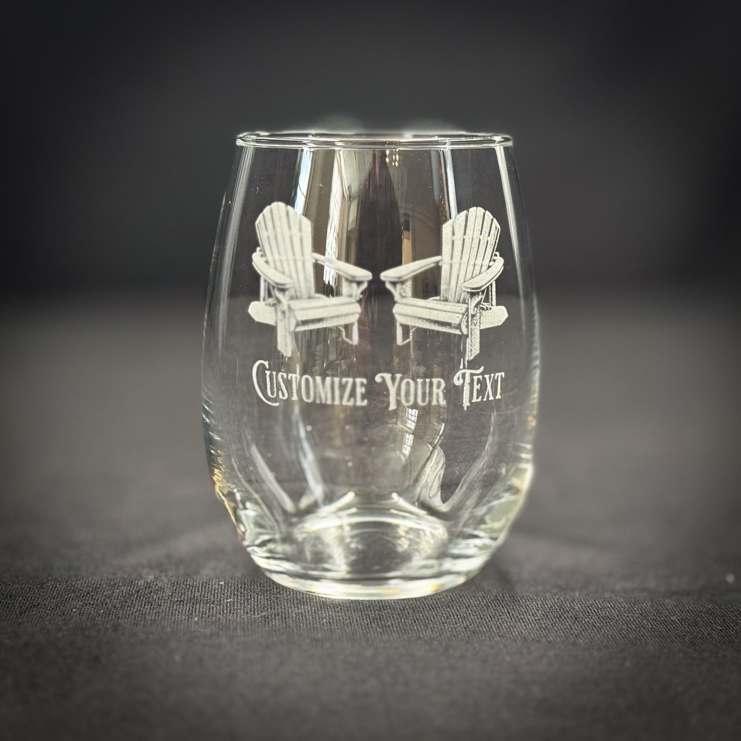 Adirondack Chairs Vintage 15 oz Stemless Wine Glass