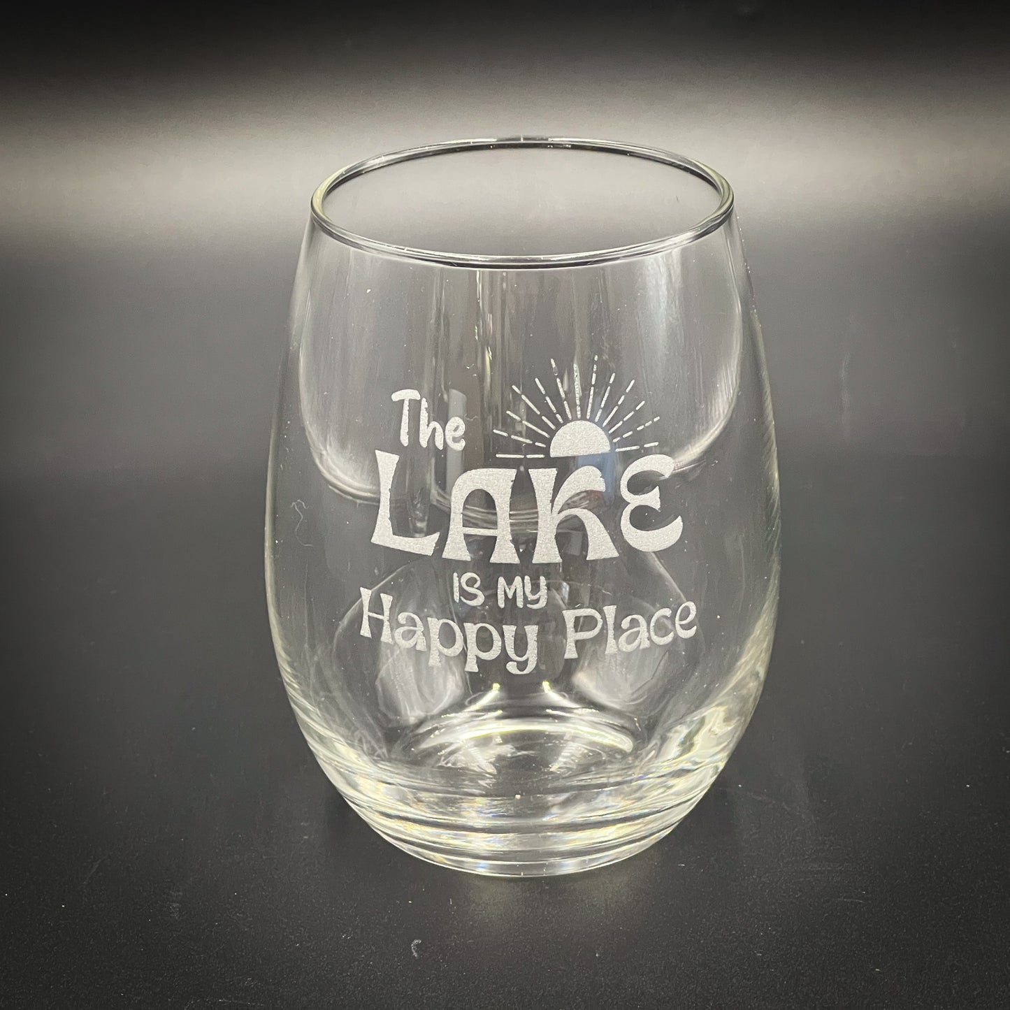 The Lake is my Happy Place - 15 oz Stemless