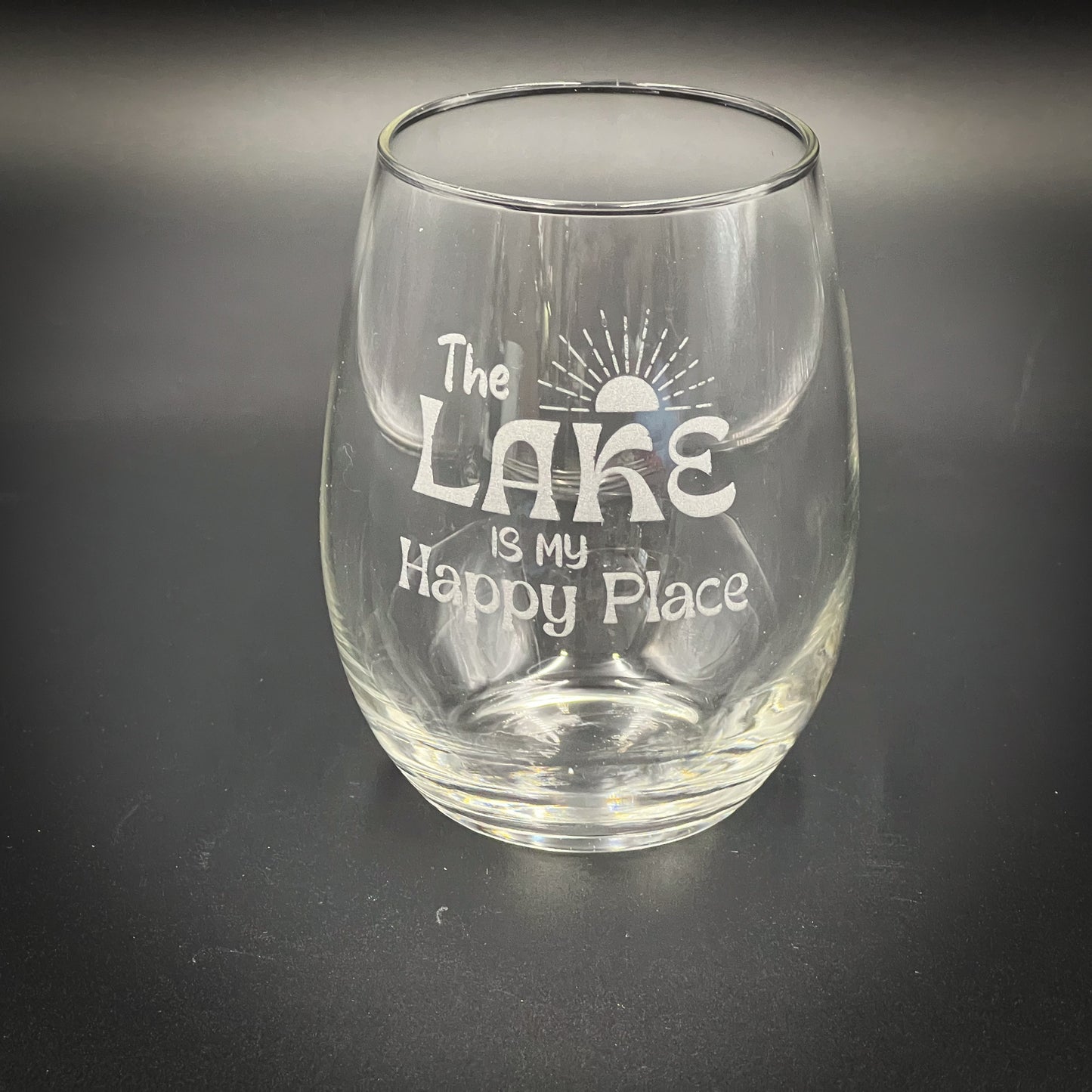 The Lake is my Happy Place - 15 oz Stemless