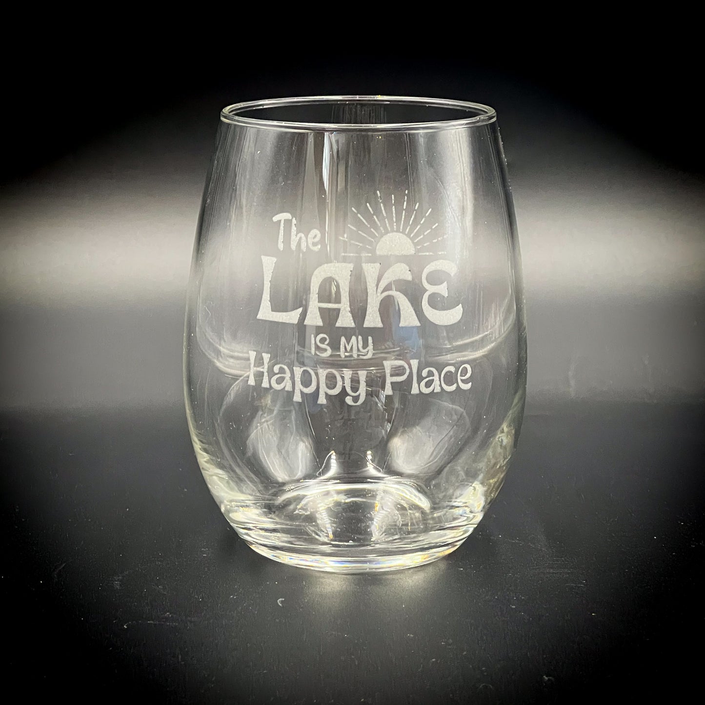 The Lake is my Happy Place - 15 oz Stemless