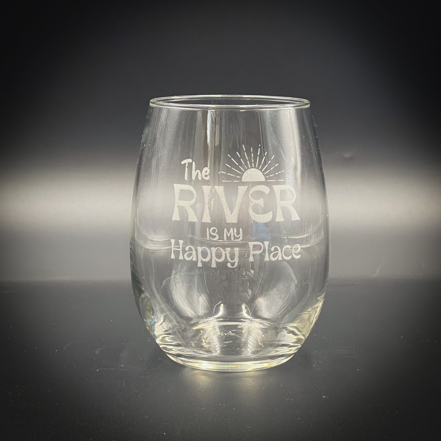 The River  is my Happy Place - 15 oz Stemless