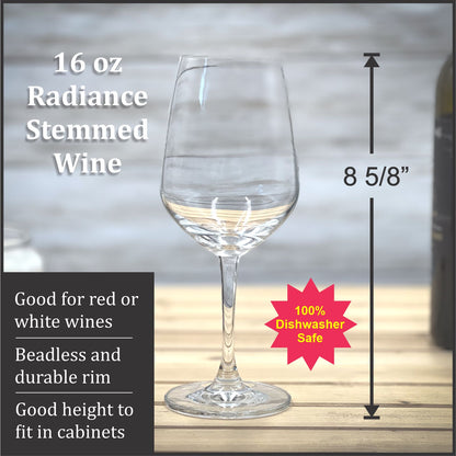 Trees 16 oz Stemmed Radiance Wine Glass