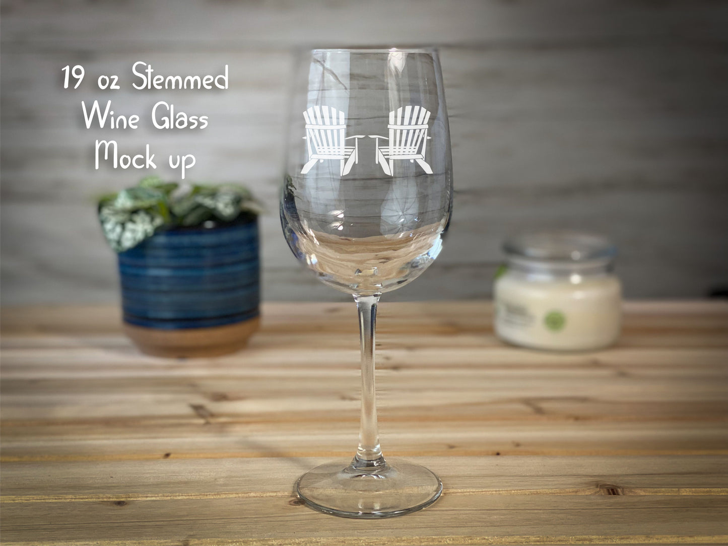 Adirondack Chairs - 19 oz Stemmed Wine Glass