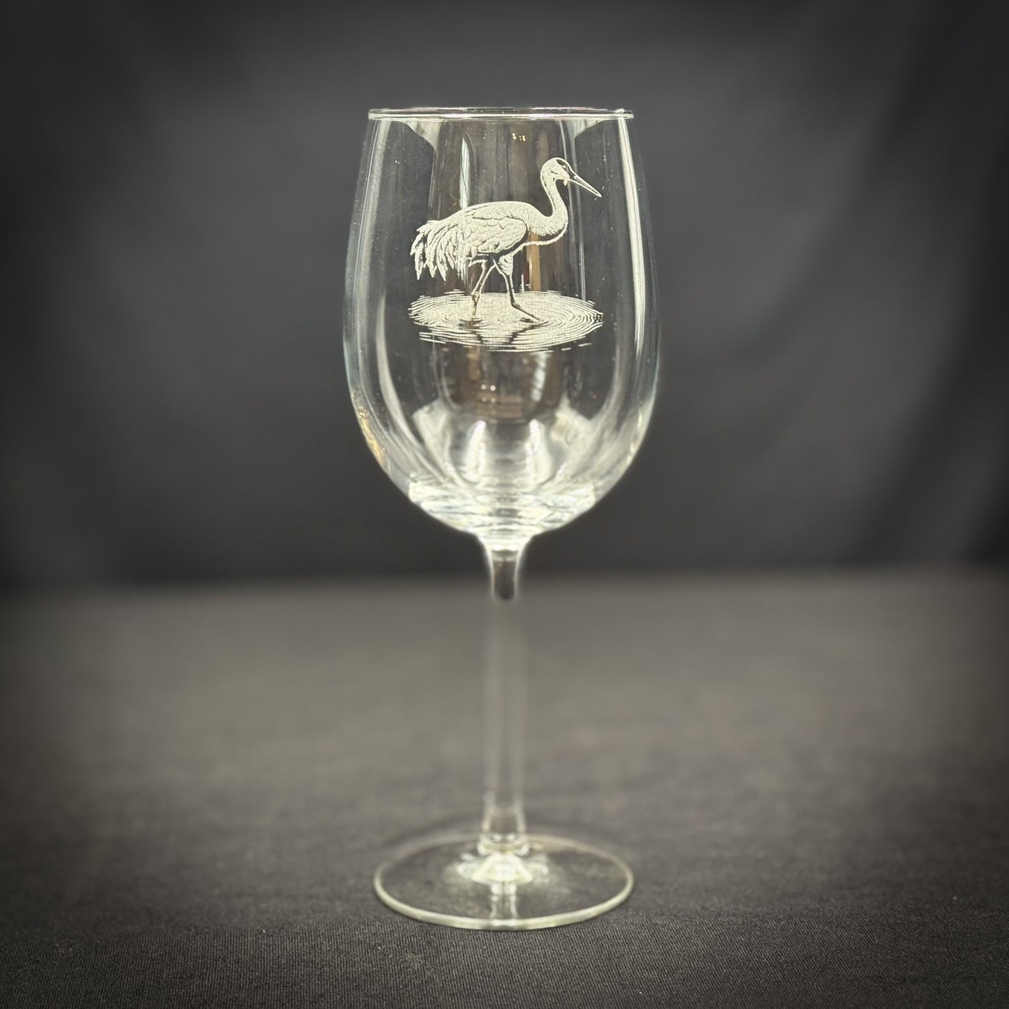 Sandhill Crane 19 oz Stemmed Wine Glass
