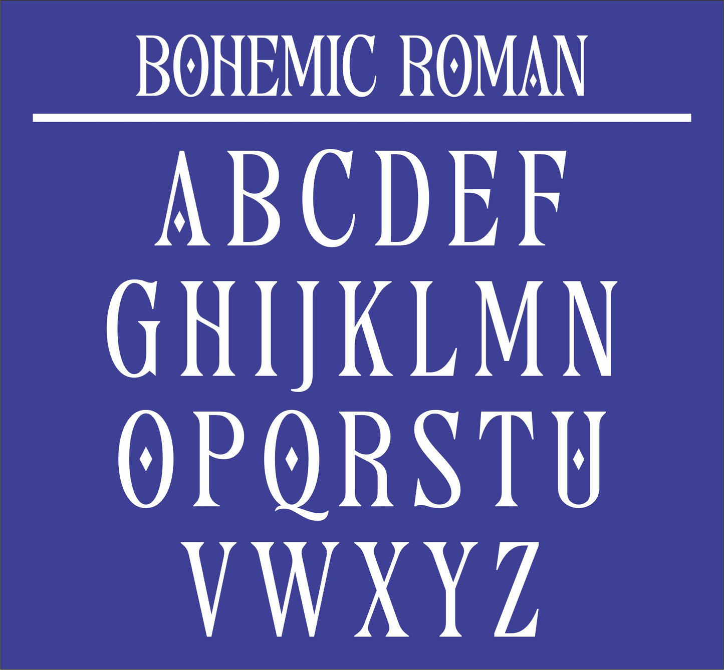 Bohemic Roman Personalized Initial - 10.25 oz Rocks Glass