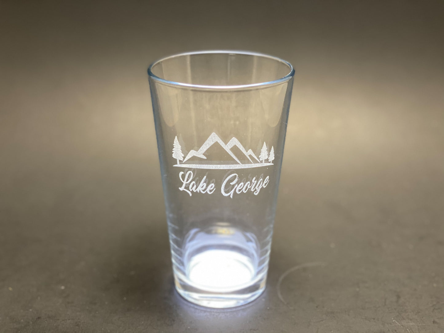 Lake George with Mountains - Pint glass