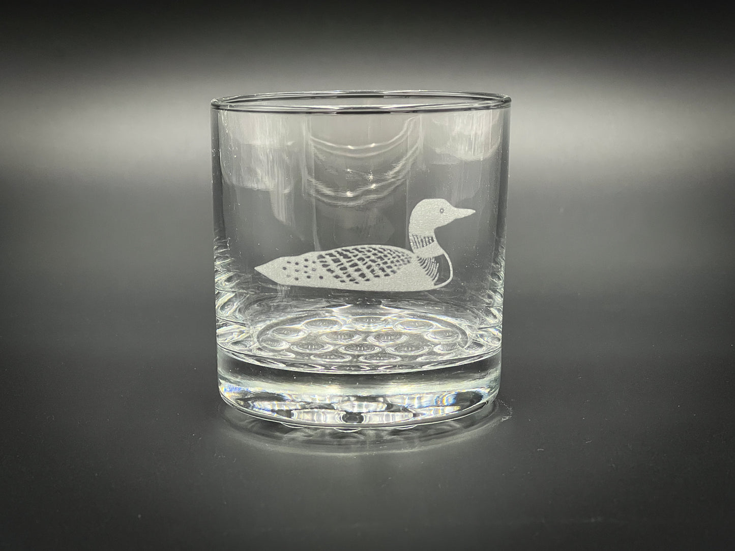 Loon etched 10.25 oz Rocks Glass - Gifts for him