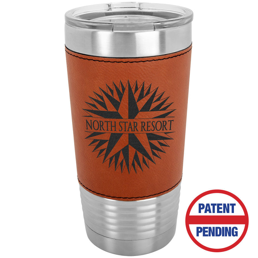 Get a Quote 20 oz Leatherette Insulated Travel Mug