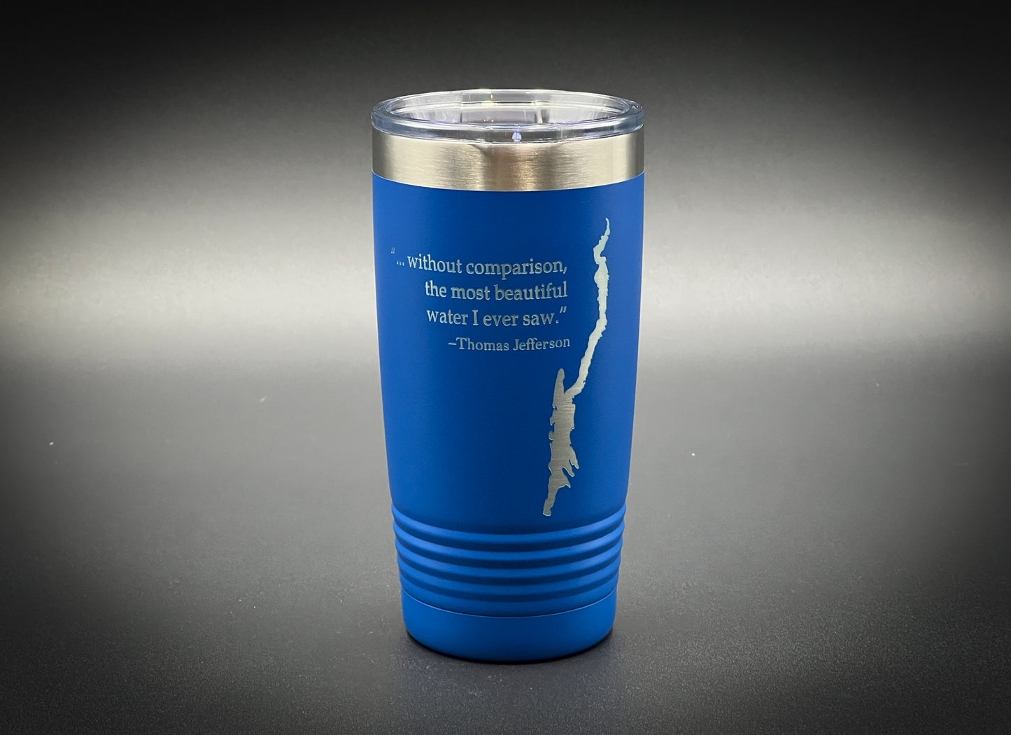 Lake George with Thomas Jefferson quote 20 oz Insulated Travel Mug