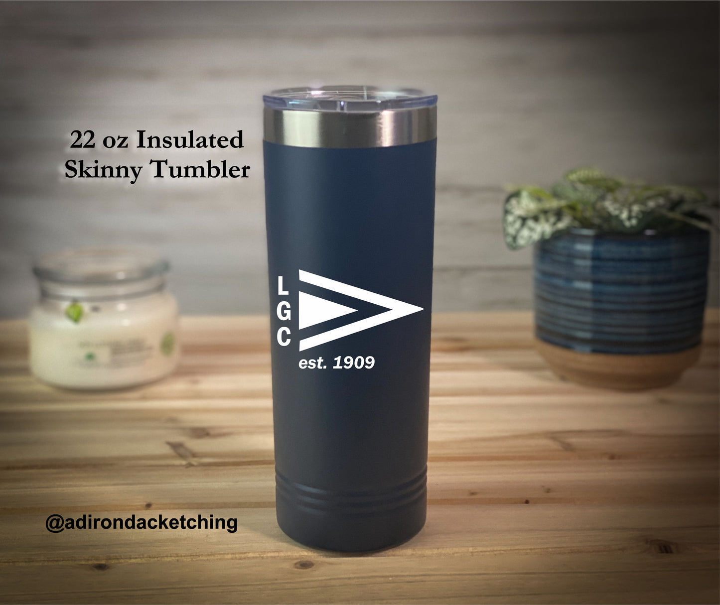 Lake George Club 22 oz Insulated Skinny Tumbler