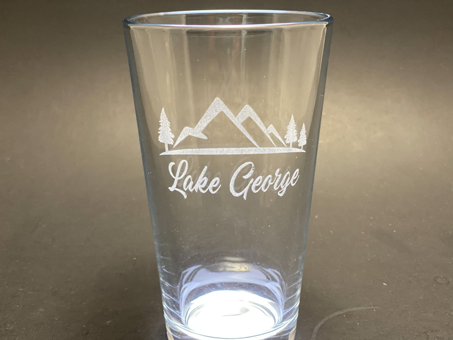 Lake George with Mountains - Pint glass