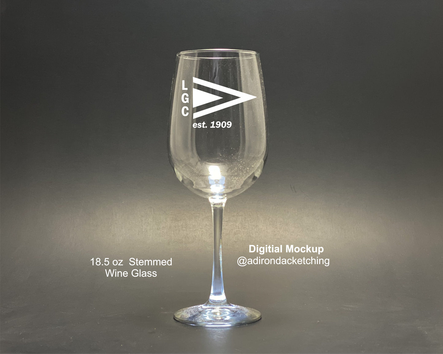 Lake George Club 18.5 oz Stemmed Wine Glass