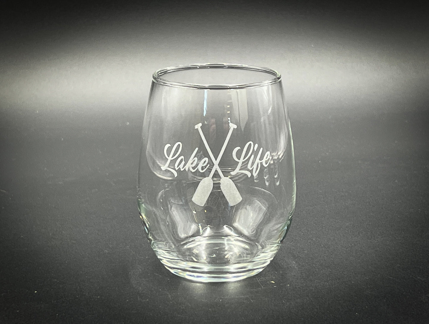 Canoe Paddles 15 oz Stemless Wine Glass