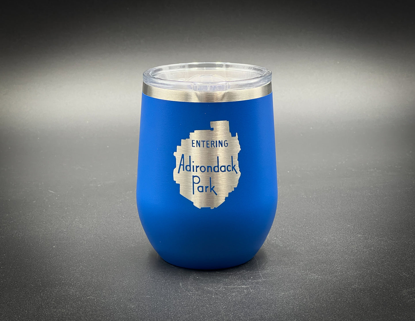 Entering the Adirondack Park Sign 12 oz Insulated Stemless Wine
