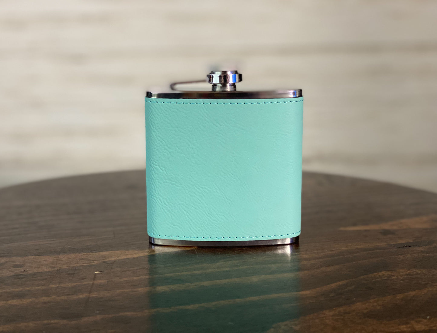 Your Design - 6 oz Leatherette Wrapped Flask