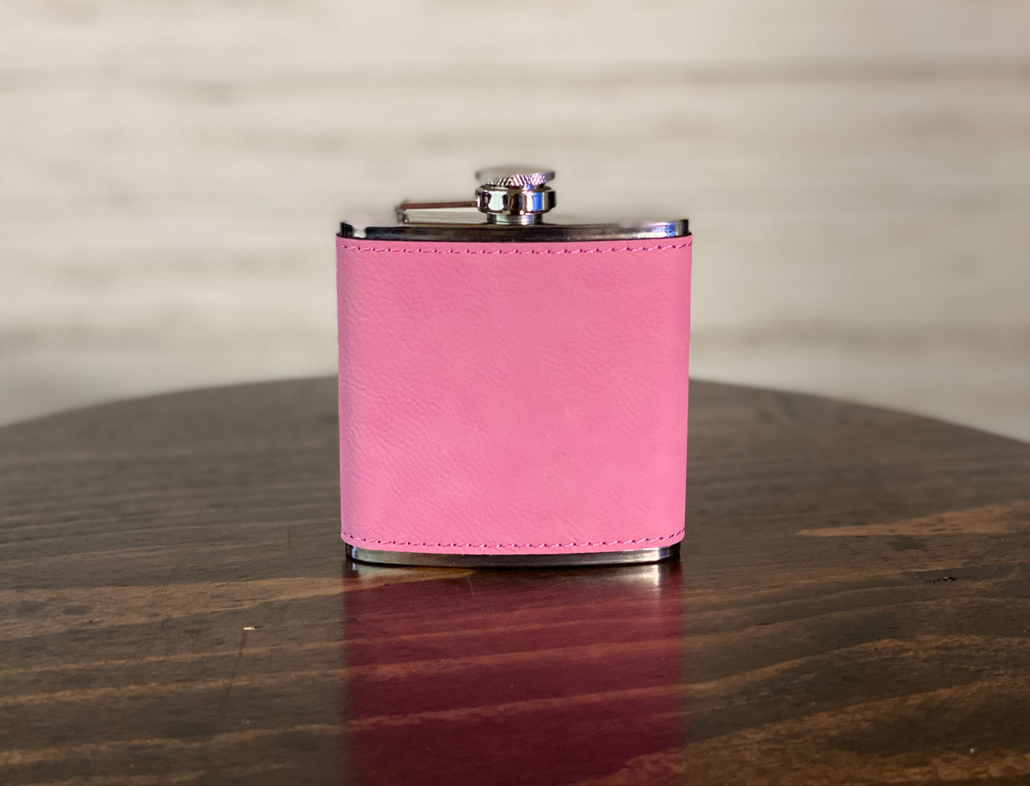 Your Design - 6 oz Leatherette Wrapped Flask