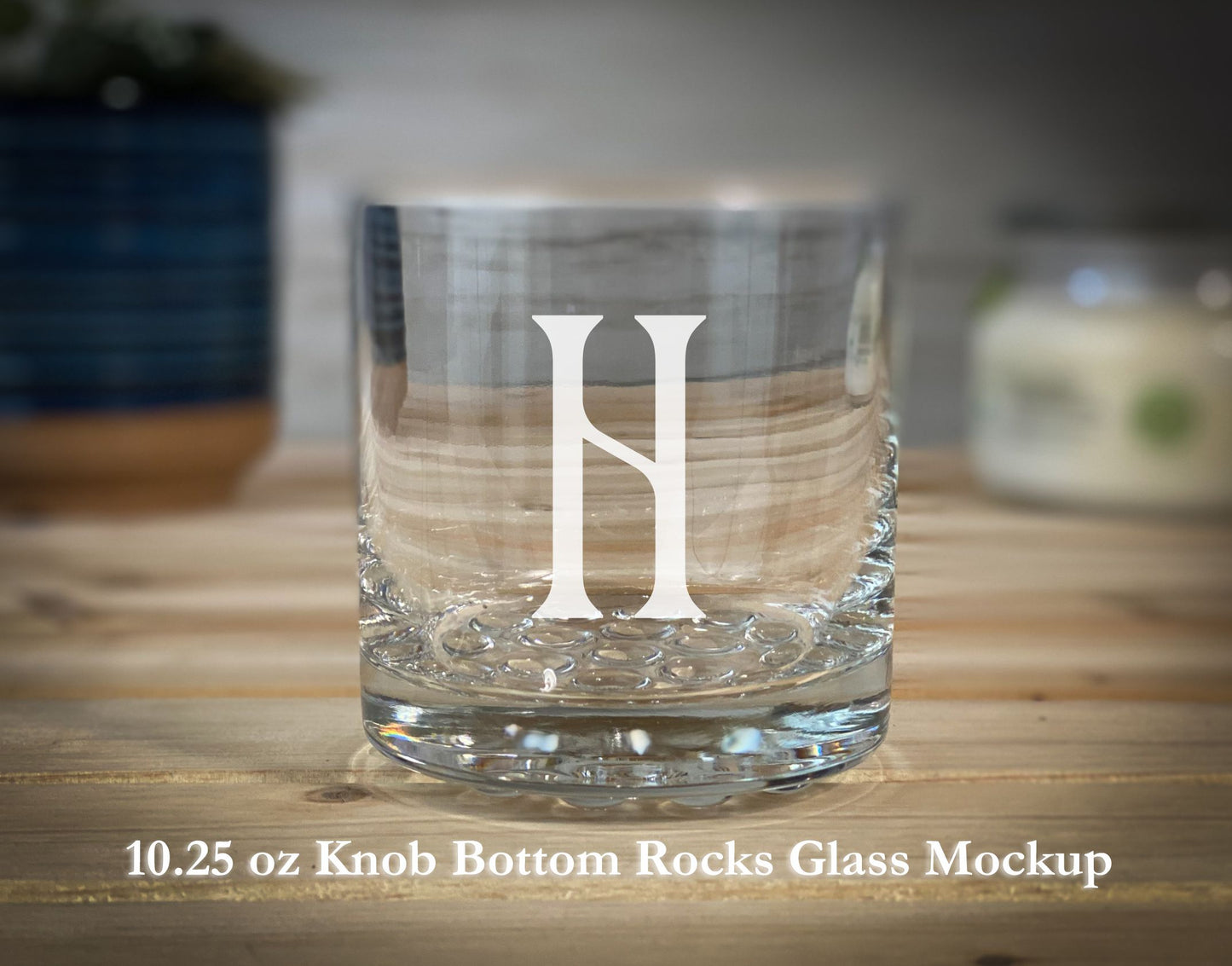 Bohemic Roman Personalized Initial - 10.25 oz Rocks Glass