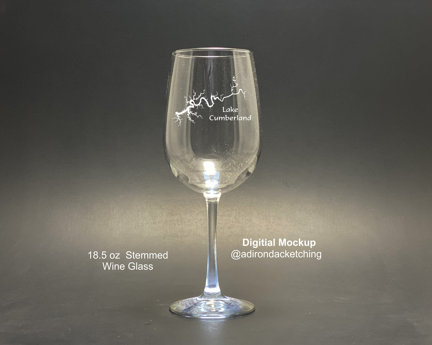 Make My Lake 18.5 oz Stemmed Wine Glass