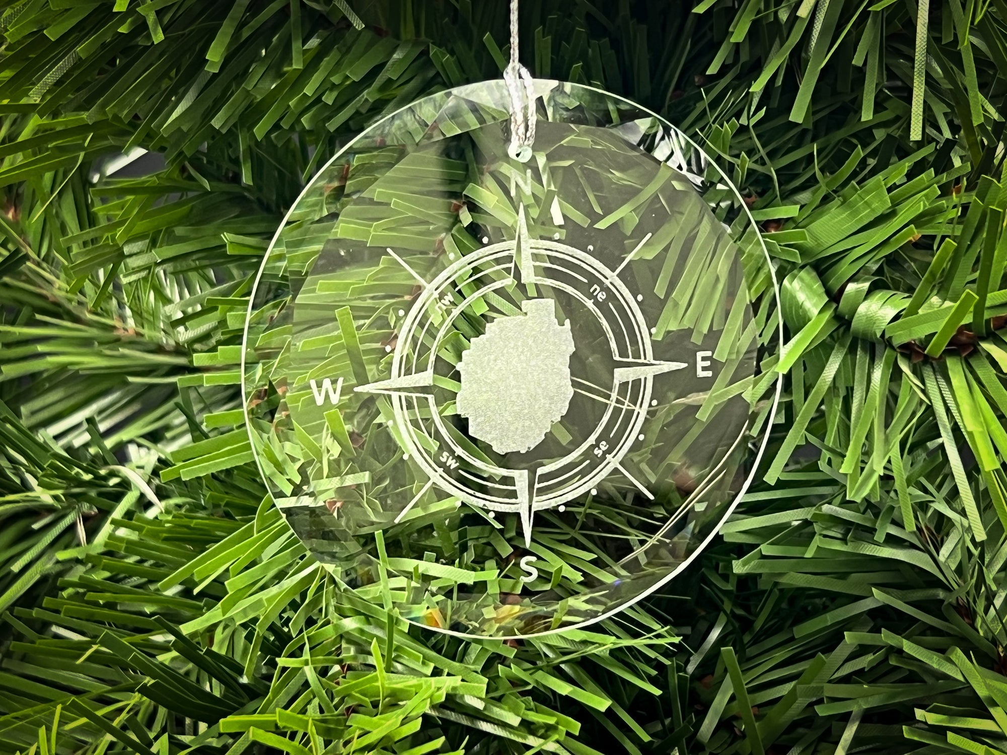 Your Design or Logo 3 1/4"  Clear Glass Ornament