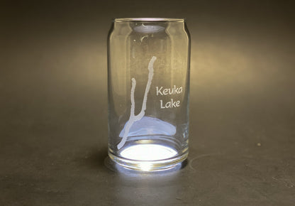 Make My Lake - 16 oz Can Glass