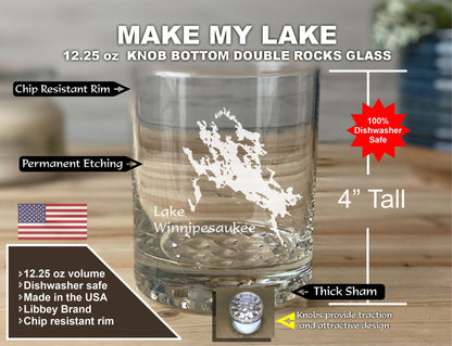 Make My Lake Double Rocks Glass