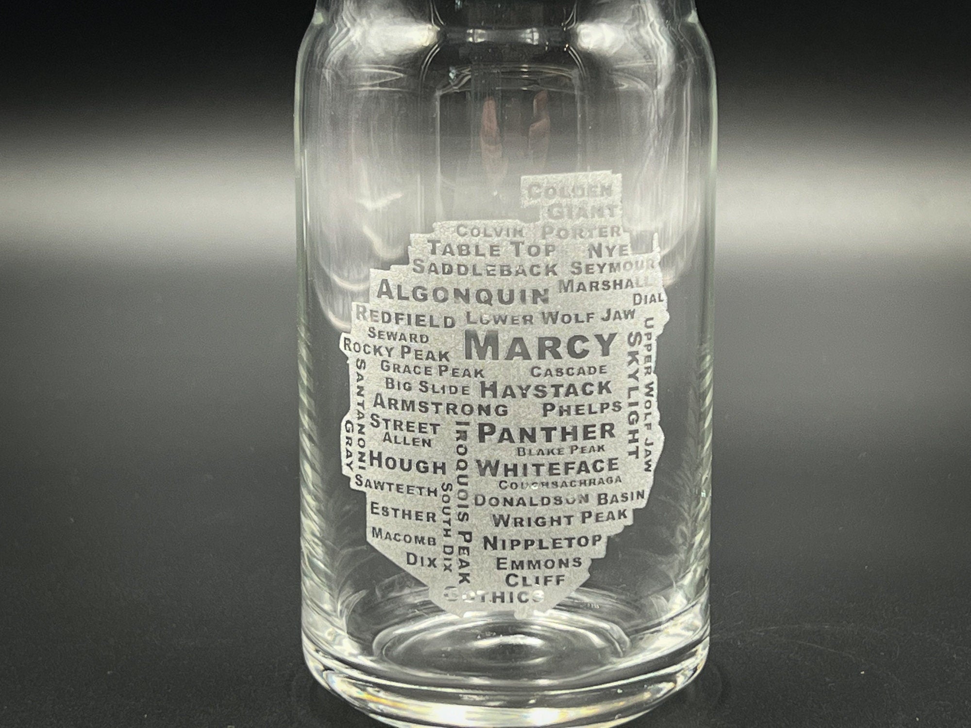 46 High Peaks Adirondack Park 16 oz Can Glass