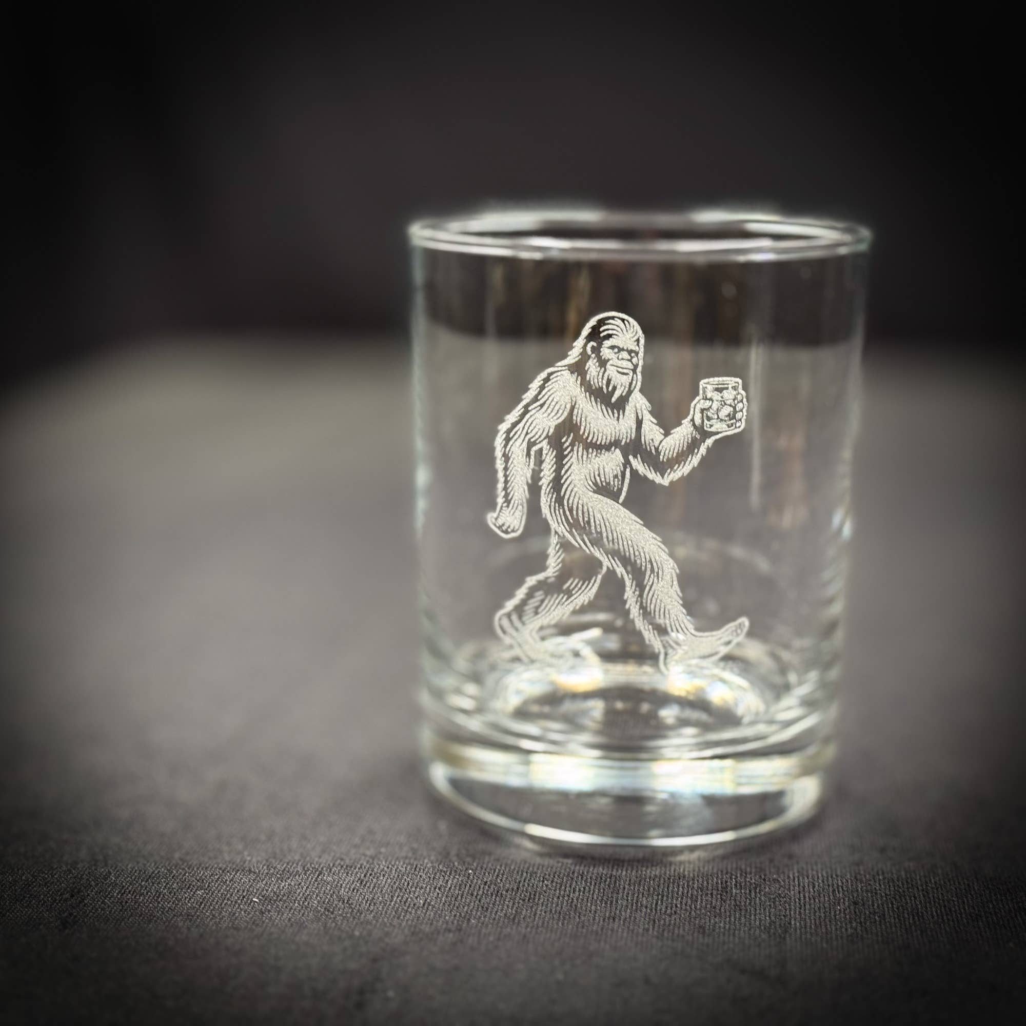 Bigfoot With Whiskey - Double Old Fashioned Glass - 14 oz
