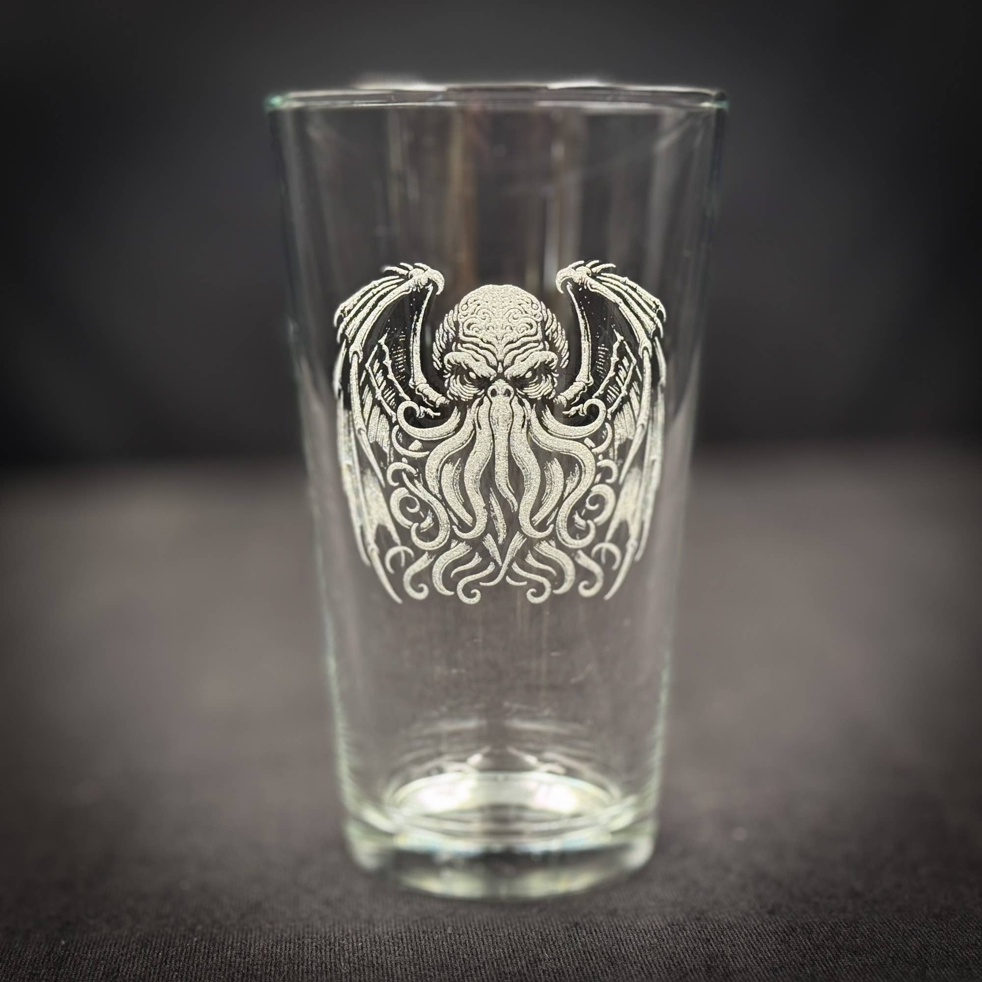 Cthulhu Engraved Pint Glass - Durable Tempered Glass