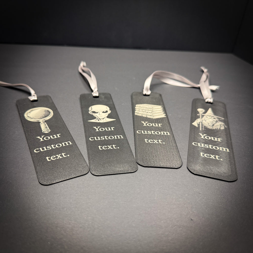 Custom Bookmarks engraved with your text