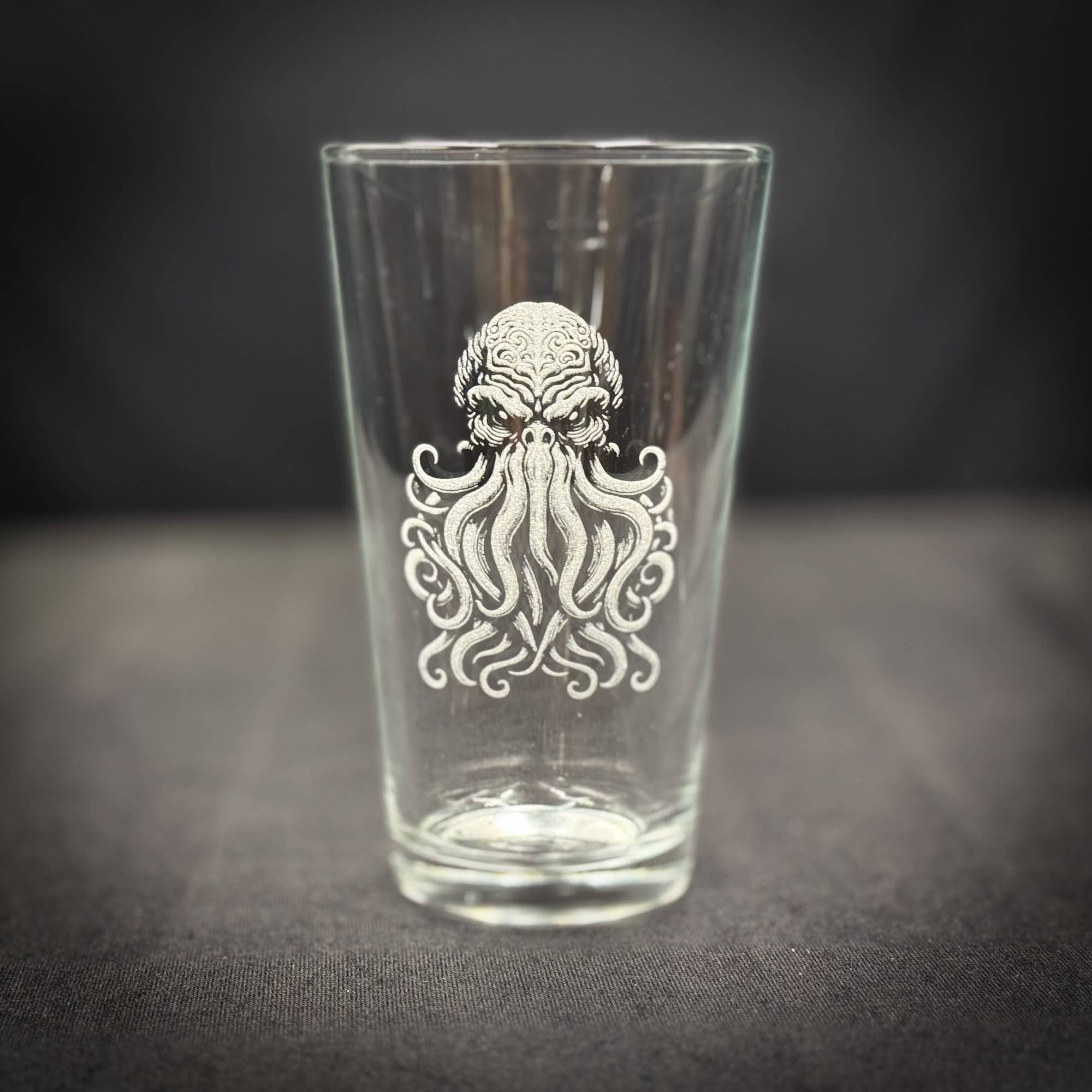 Cthulhu Engraved Pint Glass - Durable Tempered Glass